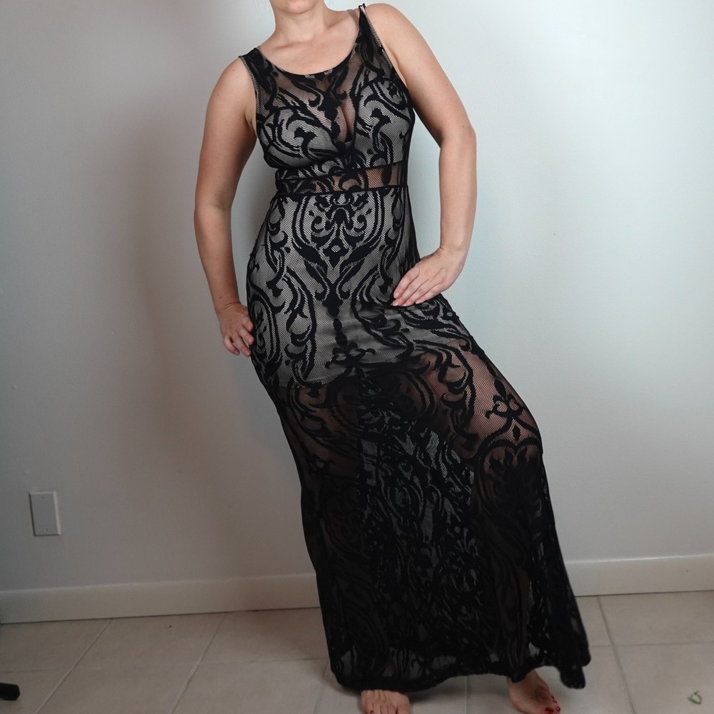 Cameo Black Lace Sexy Maxi Dress
